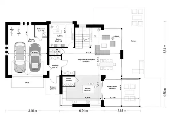 4 Bedroom Modern House Plan 3143 sq ft – image 4